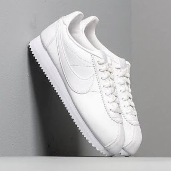 cortez nike all white